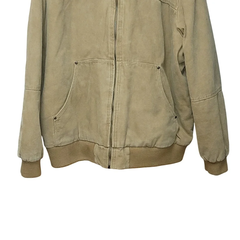 G.H. Bass & Co Mens Sherpa Lined Hooded Cotton Workwear Jacket XXL Chore Outdoor